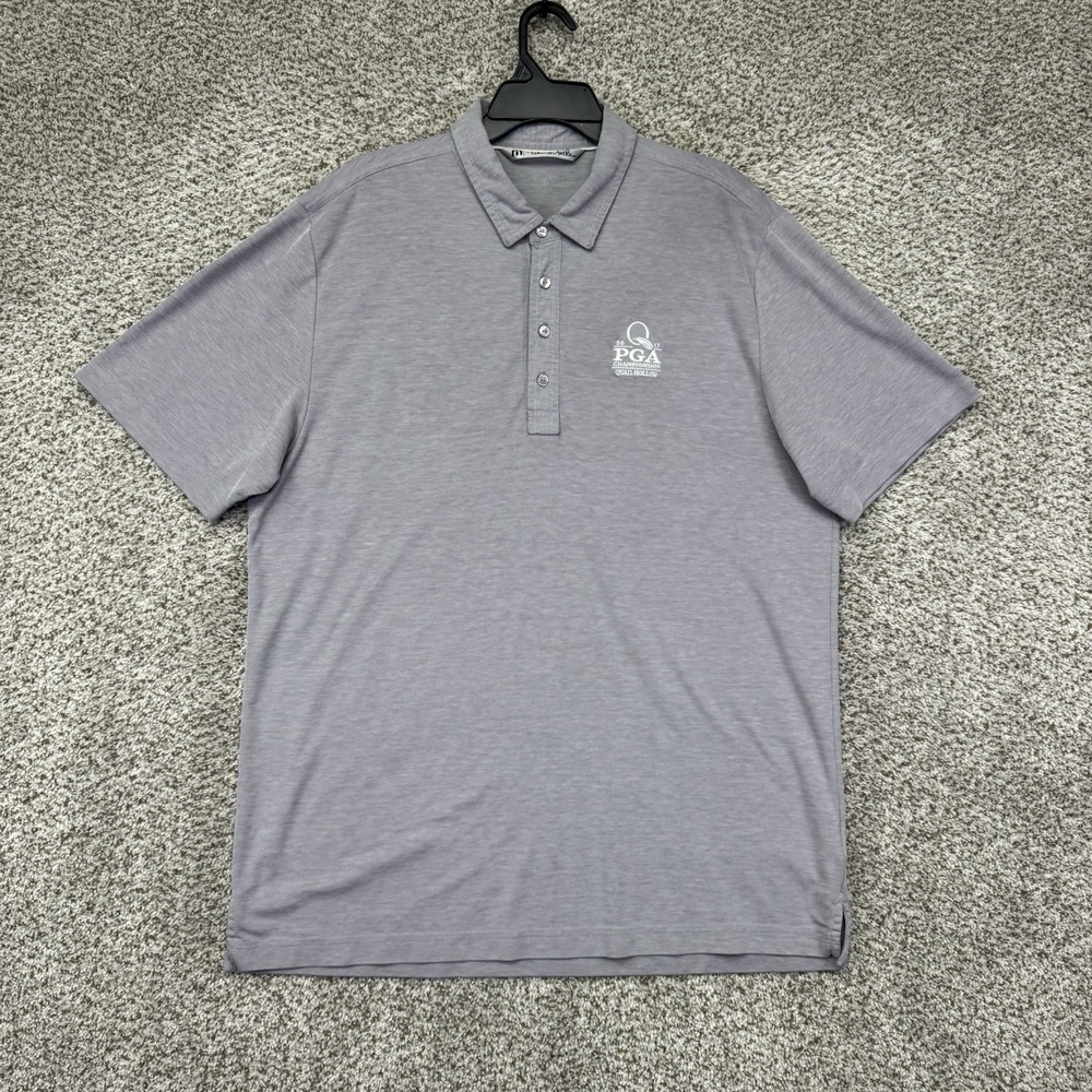 TravisMathew Polo Shirt Men's XL Gray 2017 PGA Championship Quail Hollow Golf